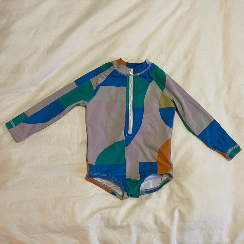 Hanna Andersson Multicolor Kids 2T Rashguard Swimsuit